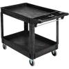 imageROVSUN Service Utility Cart Steady ampamp Durable Tub Cart with Deep Shelves Hold Up 550LBS Versatile inHandle Storage and 360Flexible Wheels with Braker Great for WarehouseGarage467Lx256Wx 335H2 Shelves