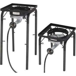 imageROVSUN 200000 BTU Powerful Propane Burner High Pressure Portable Single Gas Stove Cooker with Adjustable Height ampamp 20psi Regulator for Outdoor Camp Cooking Home Brewing Turkey Frying Maple Syrup Boil200 000BTU