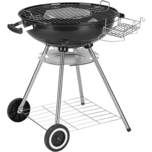 imageROVSUN 28 Charcoal Grill with Cover Ash Catcher Bottom Shelf Side Shelf Perfect Portable Small Grill for IndoorOutdoor Use Black