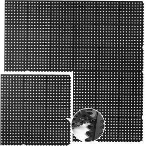 imageROVSUN 36 x 36 in 4Pack Interlocking Rubber Floor Mat for Restaurant Kitchen Bar Garage Anti Fatigue Flooring NonSlip Outdoor Shower Pool Drainage Mat
