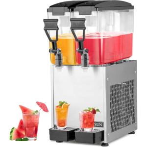 imageROVSUN Commercial Beverage Dispenser 78 Gal30L Commercial Juice Dispenser Cold Drink Dispenser 10L X 3 Tanks Stainless Steel with Thermostat Controller for Home Restaurant Bar Party 110V60HZ52Gal
