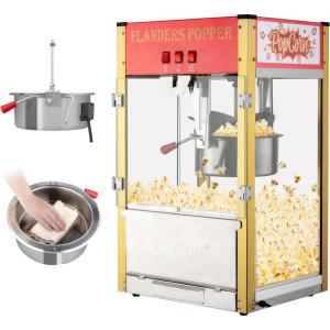 imageROVSUN Commercial Popcorn Machine Movie Theater Style with 16 Ounce Kettle Countertop Popcorn Maker Machine wStainless Steel Scoop Oil Spoon ampamp 3 Popcorn Cups ETL Certified BlackRed