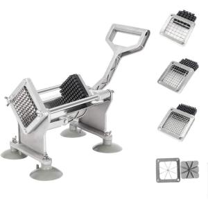 imageROVSUN Commercial Vegetable Chopper French Fry Cutter Potato Slicer Fruit Chopper Super Value Set of Suction Feet 12 38 14 8Wedge Blades and Pusher Blocks for Restaurant Home ampamp KitchenCutter  4 Blades