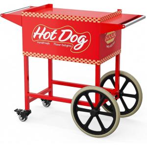 imageROVSUN Hot Dog Cart  Mobile Stand for 57 Rollers Hot Dog Machine with Shelfs Handles ampamp Wheels Concession Stands Fairs Events Use57 Roller Cart