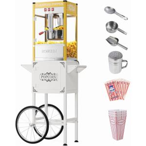 imageROVSUN Popcorn Machine with Cart Wheels ampamp 10 Oz Kettle Makes Up to 4 Gallons ETL Certified Popcorn Maker wStainless Steel Scoop Oil Spoon Bags ampamp 3 Popcorn Cups for Commercial Home Theater GoldenGolden