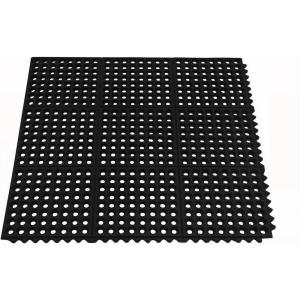 imageROVSUN Rubber Floor Mat with Holes 36x 60 AntiFatigueNonSlip Drainage Mat for Industrial Kitchen Restaurant Bar Bathroom Utility Garage Pool Entry Door Mat Indoor36x 36 Black 1Pcs