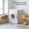 imageROVSUN 110V Portable Clothes Dryer High End Laundry Front Load Tumble Dryer Machine with Stainless Steel Tub ampamp Simple Control Knob for Apartment Dorm850W White18 CU FT
