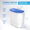 imageROVSUN 11LBS Portable Washing Machine Electric Washer and Dryer Combo with Washer7lbs ampamp Spiner4lbs ampamp Gravity Draining for Home RV Camping Dorm College Apartment11LBS