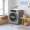 imageROVSUN 132LB Portable Clothes Dryer 35 CuFt High End Front Load Tumble Laundry Dryer with LCD Touch Screen Stainless Steel Tub for Apartment Home Dorm110V Luxury GreyLuxury Grey