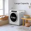 imageROVSUN 132LB Portable Clothes Dryer 35 CuFt High End Front Load Tumble Laundry Dryer with LCD Touch Screen Stainless Steel Tub for Apartment Home Dorm110V Luxury GreyClassic White