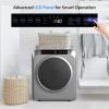 imageROVSUN 132LB Portable Clothes Dryer 35 CuFt High End Front Load Tumble Laundry Dryer with LCD Touch Screen Stainless Steel Tub for Apartment Home Dorm110V Luxury GreyLuxury Grey