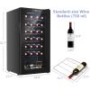 imageROVSUN 18 Bottle Wine Fridge Freestanding Compressor Wine Cooler Refrigerator Beverage Wine Chiller with Digital Temperature Control ampamp Doublelayer Glass Door for Red White Wine Champagne Beer28 Bottle