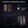 imageROVSUN 18 Bottle Wine Fridge Freestanding Compressor Wine Cooler Refrigerator Beverage Wine Chiller with Digital Temperature Control ampamp Doublelayer Glass Door for Red White Wine Champagne BeerDual Zone34 Bottle