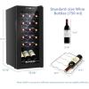 imageROVSUN 18 Bottle Wine Fridge Freestanding Compressor Wine Cooler Refrigerator Beverage Wine Chiller with Digital Temperature Control ampamp Doublelayer Glass Door for Red White Wine Champagne Beer18 Bottle