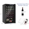 imageROVSUN 18 Bottle Wine Fridge Freestanding Compressor Wine Cooler Refrigerator Beverage Wine Chiller with Digital Temperature Control ampamp Doublelayer Glass Door for Red White Wine Champagne Beer34 Bottle