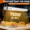 imageROVSUN 24 Inch Food Heat Lamp Overhead Commercial Food Warmer Light Electric Stainless Steel Catering Heat Lamps Grade for Restaurant Buffet Catering Kitchen 750W24 Inch
