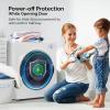 imageROVSUN 26 CuFt Portable Clothes Dryer 1400W Fast Drying Front Load Tumble Laundry Dryer with Stainless Steel Tub ampamp LCD Control Panel SixMode for Apartment Home Dorm26 CuFt