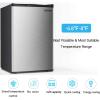 imageROVSUN 30 CuFt Compact Upright Freezer with Reversible Stainless Steel Single Door 2 Shelves Countertop Freezer with 7 Grade Adjustable Thermostat for Home Office Dorm Apartment