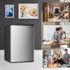 imageROVSUN 30 CuFt Compact Upright Freezer with Reversible Stainless Steel Single Door 2 Shelves Countertop Freezer with 7 Grade Adjustable Thermostat for Home Office Dorm Apartment