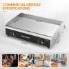 imageROVSUN 30quot Electric Countertop Flat Top Griddle 3000W Electric Griddle Teppanyaki Grill Stainless Steel with Adjustable Temperature Control 122F572F for Home Restaurant Commercial No Plug30 inchNo Plug