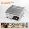 imageROVSUN 30quot Electric Countertop Flat Top Griddle 3000W Electric Griddle Teppanyaki Grill Stainless Steel with Adjustable Temperature Control 122F572F for Home Restaurant Commercial No Plug14 inch
