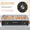 imageROVSUN 30quot Electric Countertop Flat Top Griddle 3000W Electric Griddle Teppanyaki Grill Stainless Steel with Adjustable Temperature Control 122F572F for Home Restaurant Commercial No Plug30 inchPlug