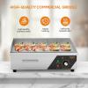 imageROVSUN 30quot Electric Countertop Flat Top Griddle 3000W Electric Griddle Teppanyaki Grill Stainless Steel with Adjustable Temperature Control 122F572F for Home Restaurant Commercial No Plug22 inch