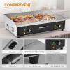 imageROVSUN 30quot Electric Countertop Flat Top Griddle 3000W Electric Griddle Teppanyaki Grill Stainless Steel with Adjustable Temperature Control 122F572F for Home Restaurant Commercial No Plug30 inchNo Plug