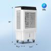 imageROVSUN 343Gal130L Commercial Swamp Cooler 9000CFM Powerful Evaporative Air Cooler 500W Strong Motor 3 Speeds 4 Ice Packs 3IN1 Humidifying Cooling Fan for Shop Factory Garage79Gal