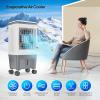 imageROVSUN 343Gal130L Commercial Swamp Cooler 9000CFM Powerful Evaporative Air Cooler 500W Strong Motor 3 Speeds 4 Ice Packs 3IN1 Humidifying Cooling Fan for Shop Factory Garage52Gal