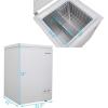 imageROVSUN 35 Cubic Feet Chest Freezer Compact Deep Freezer with Storage Basket Adjustable Thermostat Ideal for Home Kitchen Office RV White