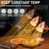 imageROVSUN Food Heat Lamp 2Head Food Warming Light 500W Portable Electric Heating Lamp Stainless Steel Commercial Food Warmer for Restaurant Kitchen CafeteriaSilverRose Gold