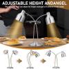 imageROVSUN Food Heat Lamp 2Head Food Warming Light 500W Portable Electric Heating Lamp Stainless Steel Commercial Food Warmer for Restaurant Kitchen CafeteriaSilverSilver