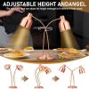 imageROVSUN Food Heat Lamp 2Head Food Warming Light 500W Portable Electric Heating Lamp Stainless Steel Commercial Food Warmer for Restaurant Kitchen CafeteriaSilverRose Gold