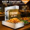 imageROVSUN French Fry Warmer 750W Commercial Food Heat Lamp Electric Standing Warming Fry Dump Station Stainless Steel Countertop Fries Warmer for Chips Churros Buffet Restaurant