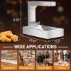 imageROVSUN French Fry Warmer 750W Commercial Food Heat Lamp Electric Standing Warming Fry Dump Station Stainless Steel Countertop Fries Warmer for Chips Churros Buffet Restaurant