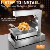 imageROVSUN French Fry Warmer 750W Commercial Food Heat Lamp Electric Standing Warming Fry Dump Station Stainless Steel Countertop Fries Warmer for Chips Churros Buffet Restaurant