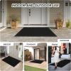 imageROVSUN Front Door Mat Indoor Outdoor Entrance Waterproof Heavy Duty Doormat Stain and Fade Resistant Low Profile Easy Clean Welcome Floor Mats for Commercial Entry Patio Porch 71quot35quot BlackBlack