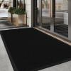 imageROVSUN Front Door Mat Indoor Outdoor Entrance Waterproof Heavy Duty Doormat Stain and Fade Resistant Low Profile Easy Clean Welcome Floor Mats for Commercial Entry Patio Porch 71quot35quot BlackBlack
