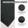 imageROVSUN Front Door Mat Indoor Outdoor Entrance Waterproof Heavy Duty Doormat Stain and Fade Resistant Low Profile Easy Clean Welcome Floor Mats for Commercial Entry Patio Porch 71quot35quot BlackGrey