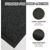 imageROVSUN Front Door Mat Indoor Outdoor Entrance Waterproof Heavy Duty Doormat Stain and Fade Resistant Low Profile Easy Clean Welcome Floor Mats for Commercial Entry Patio Porch 71quot35quot BlackGrey
