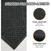 imageROVSUN Front Door Mat NonSlip Backing Entry Mat Low Profile Doormat Stain and Fade Resistant Absorbent Muddy Dirt Resist Welcome Floor Mats for Indoor Outdoor Entrance Porch 354236 inch GreyDiamond