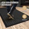 imageROVSUN Front Door Mat NonSlip Backing Entry Mat Low Profile Doormat Stain and Fade Resistant Absorbent Muddy Dirt Resist Welcome Floor Mats for Indoor Outdoor Entrance Porch 354236 inch GreySquare