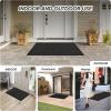 imageROVSUN Front Door Mat NonSlip Backing Entry Mat Low Profile Doormat Stain and Fade Resistant Absorbent Muddy Dirt Resist Welcome Floor Mats for Indoor Outdoor Entrance Porch 354236 inch GreySquare