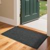 imageROVSUN Front Door Mat NonSlip Backing Entry Mat Low Profile Doormat Stain and Fade Resistant Absorbent Muddy Dirt Resist Welcome Floor Mats for Indoor Outdoor Entrance Porch 354236 inch GreyDiamond