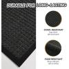 imageROVSUN Front Door Mat NonSlip Backing Entry Mat Low Profile Doormat Stain and Fade Resistant Absorbent Muddy Dirt Resist Welcome Floor Mats for Indoor Outdoor Entrance Porch 354236 inch GreySquare
