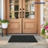 imageROVSUN Front Door Mat NonSlip Backing Entry Mat Low Profile Doormat Stain and Fade Resistant Absorbent Muddy Dirt Resist Welcome Floor Mats for Indoor Outdoor Entrance Porch 354236 inch GreyDiamond