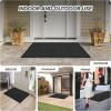 imageROVSUN Front Door Mat NonSlip Backing Entry Mat Low Profile Doormat Stain and Fade Resistant Absorbent Muddy Dirt Resist Welcome Floor Mats for Indoor Outdoor Entrance Porch 354236 inch GreyDiamond
