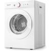 imageROVSUN 110V Portable Clothes Dryer High End Laundry Front Load Tumble Dryer Machine with Stainless Steel Tub ampamp Simple Control Knob for Apartment Dorm850W White18 CU FT