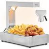 imageROVSUN French Fry Warmer 750W Commercial Food Heat Lamp Electric Standing Warming Fry Dump Station Stainless Steel Countertop Fries Warmer for Chips Churros Buffet Restaurant